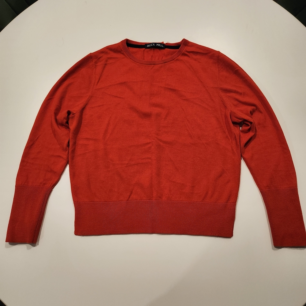 Alex Mill Red Cotton/Wool Blend Lightweight Sweater – Women’s Size Small